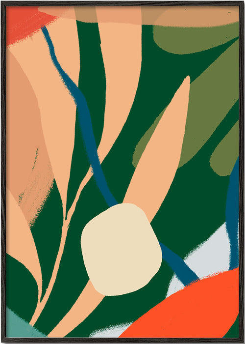 Botanische print met organische bladeren