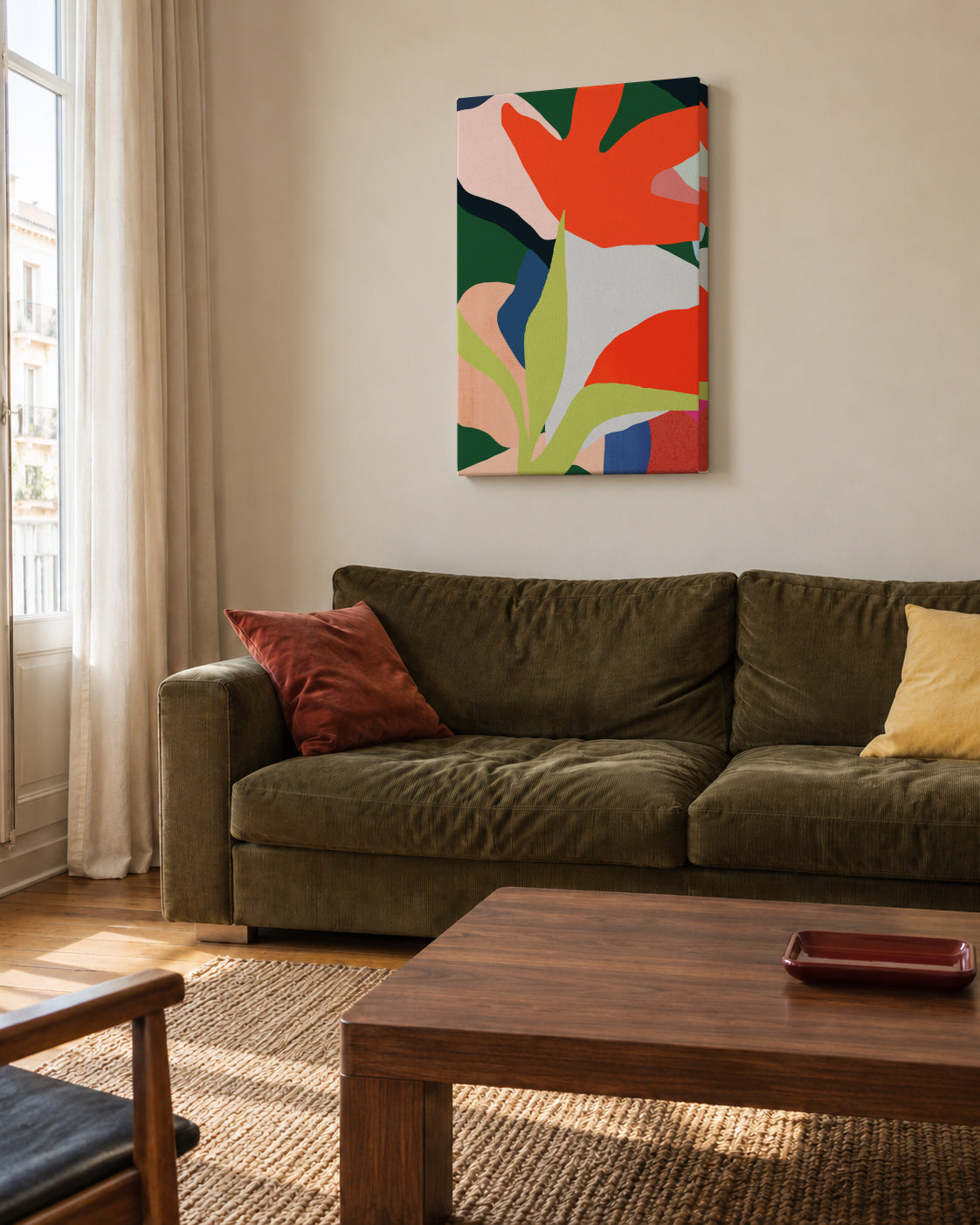 Ponta verde - Unframed canvas in an interior
