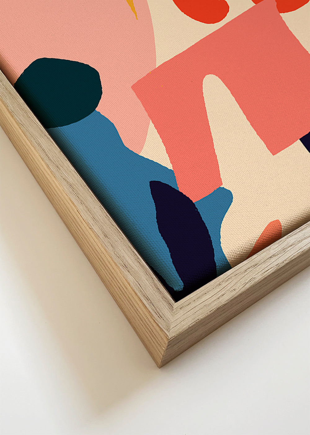 Abstract kunstwerk met organische vormen en kleur