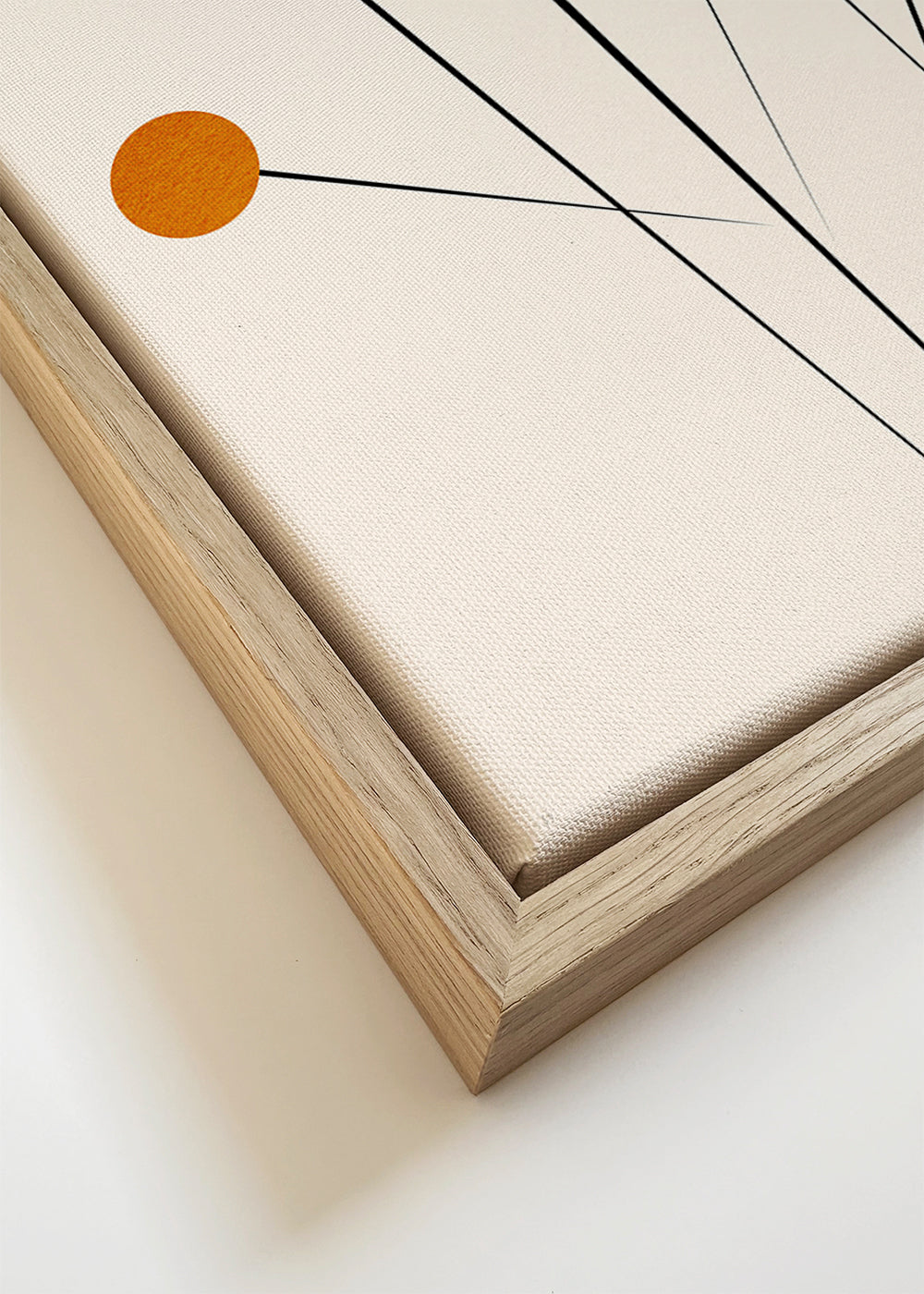 Botanische poster met oranje cirkels
