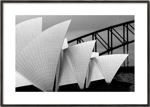 Stadsposter Opera House zwart-wit