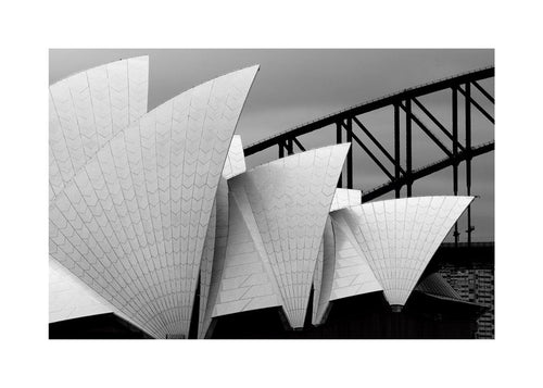 Stadsposter Opera House zwart-wit