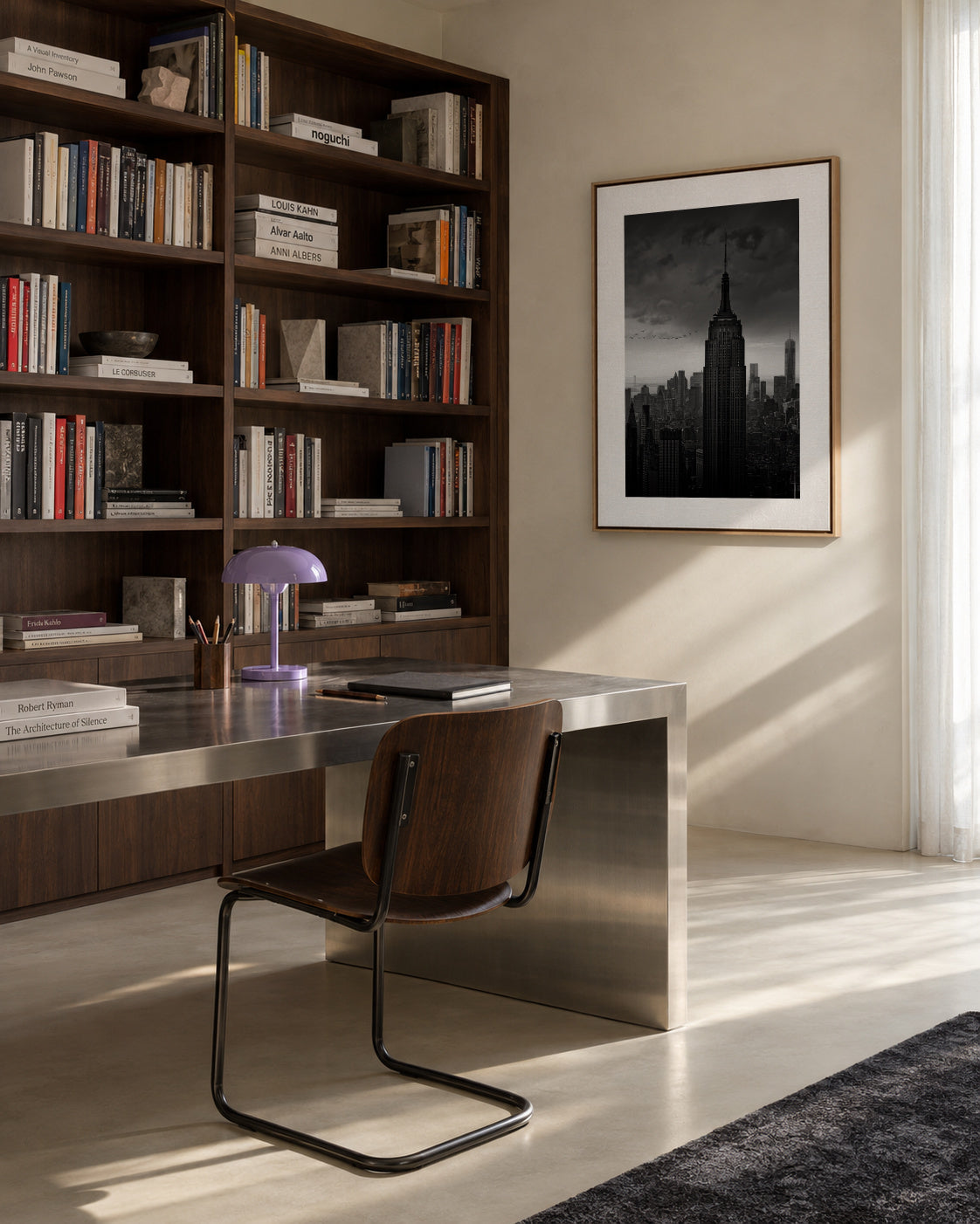 New York Rockefeller View - Framed canvas in an interior