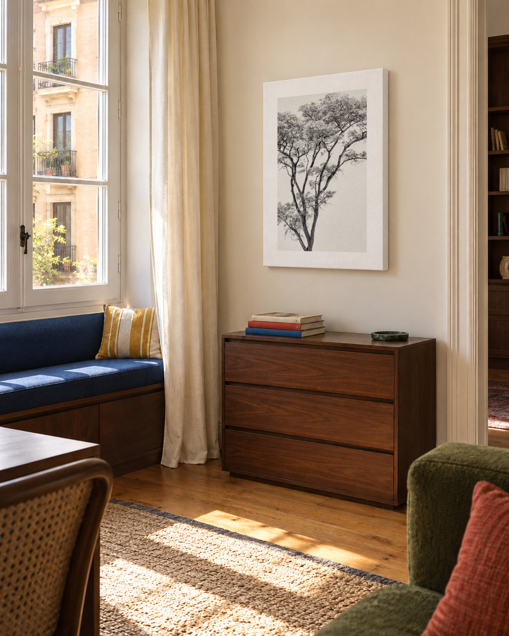 the African eagle - Unframed canvas in an interior