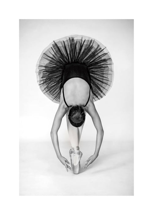 Balletfotografie van danseres op spitzen