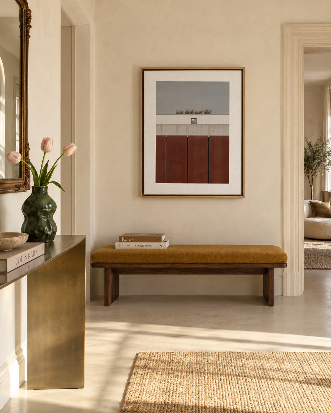 behind the wall - Framed canvas in an interior