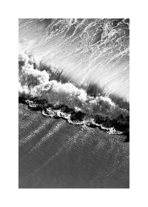 Landschap kunst: luchtgolven in zwartwit