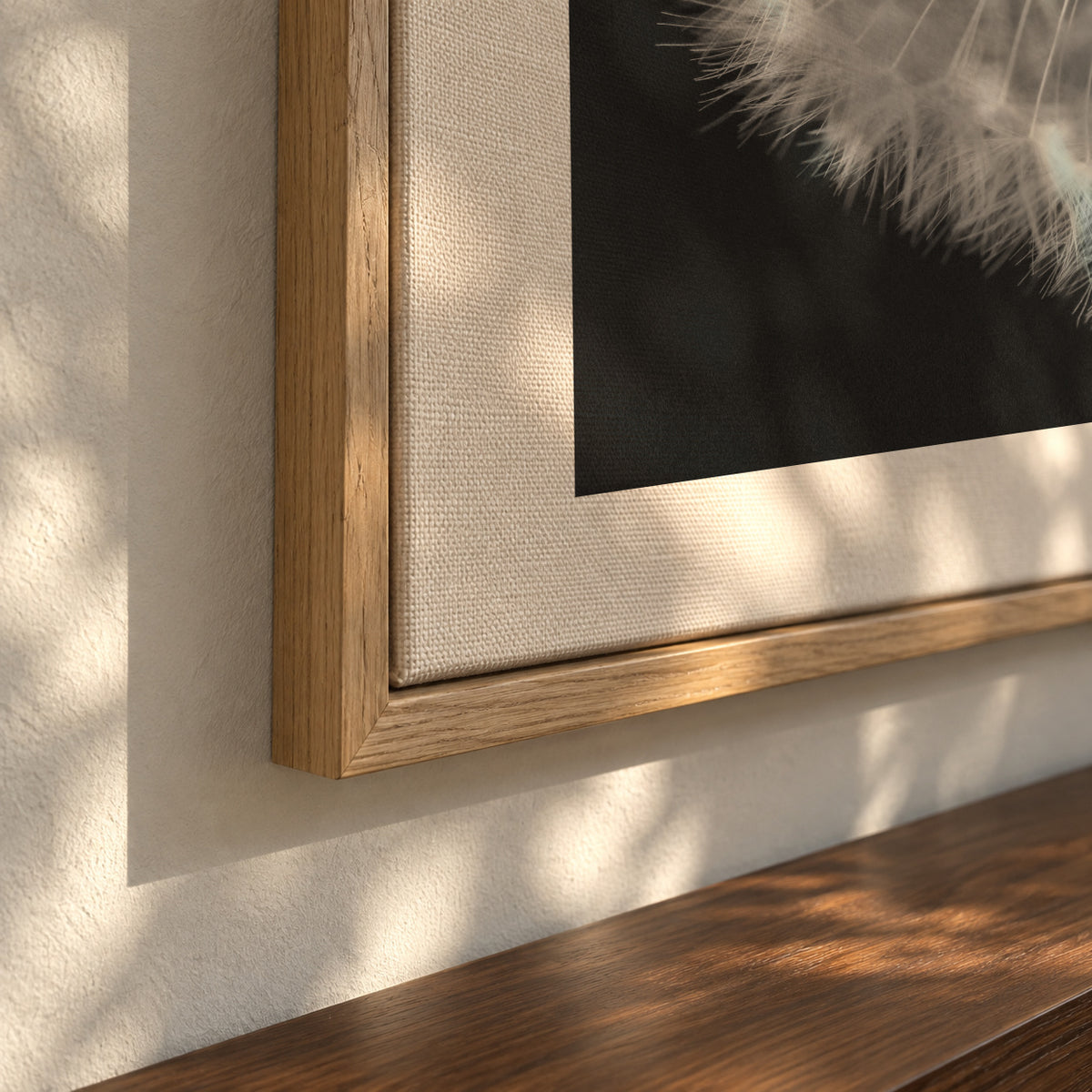 Dandelion - Framed canvas detail