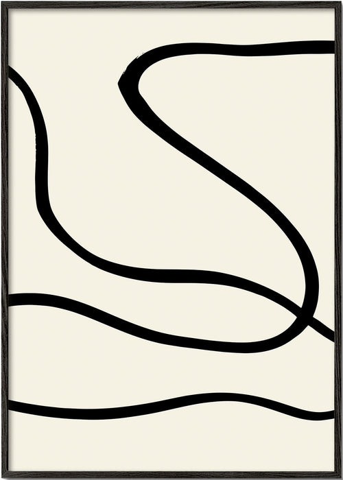 Minimalistisch ontwerp zwarte lijnen op beige
