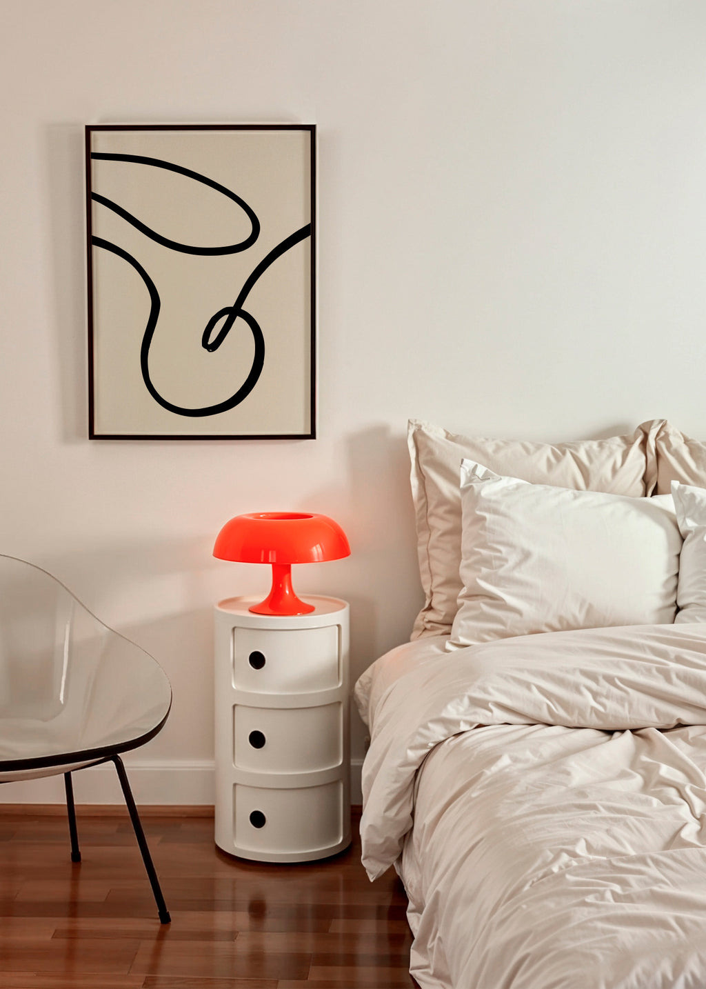 Black Lines 02 - Framed poster in an interior