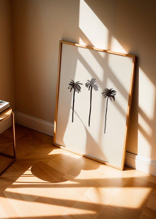 Botanische poster palmen in inkt