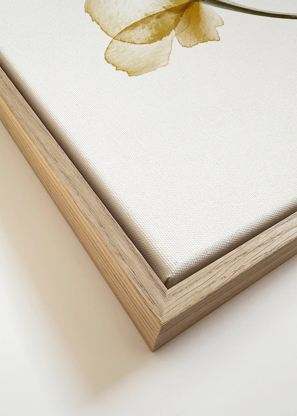 Botanische poster met geperste gouden bloemen