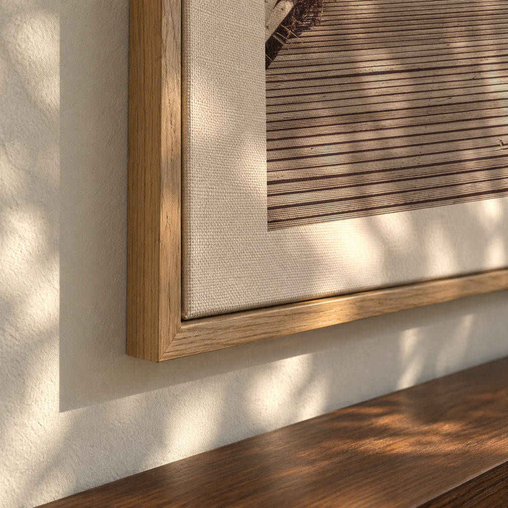 Beach VII - Framed canvas detail