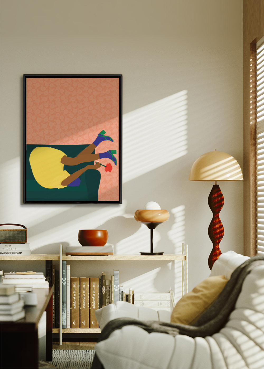 New Year's Eve - Framed canvas in an interior