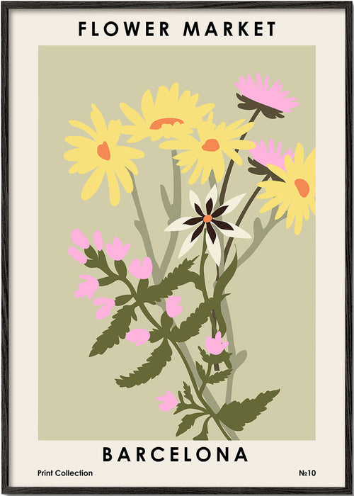 Botanische print Flower Market Barcelona