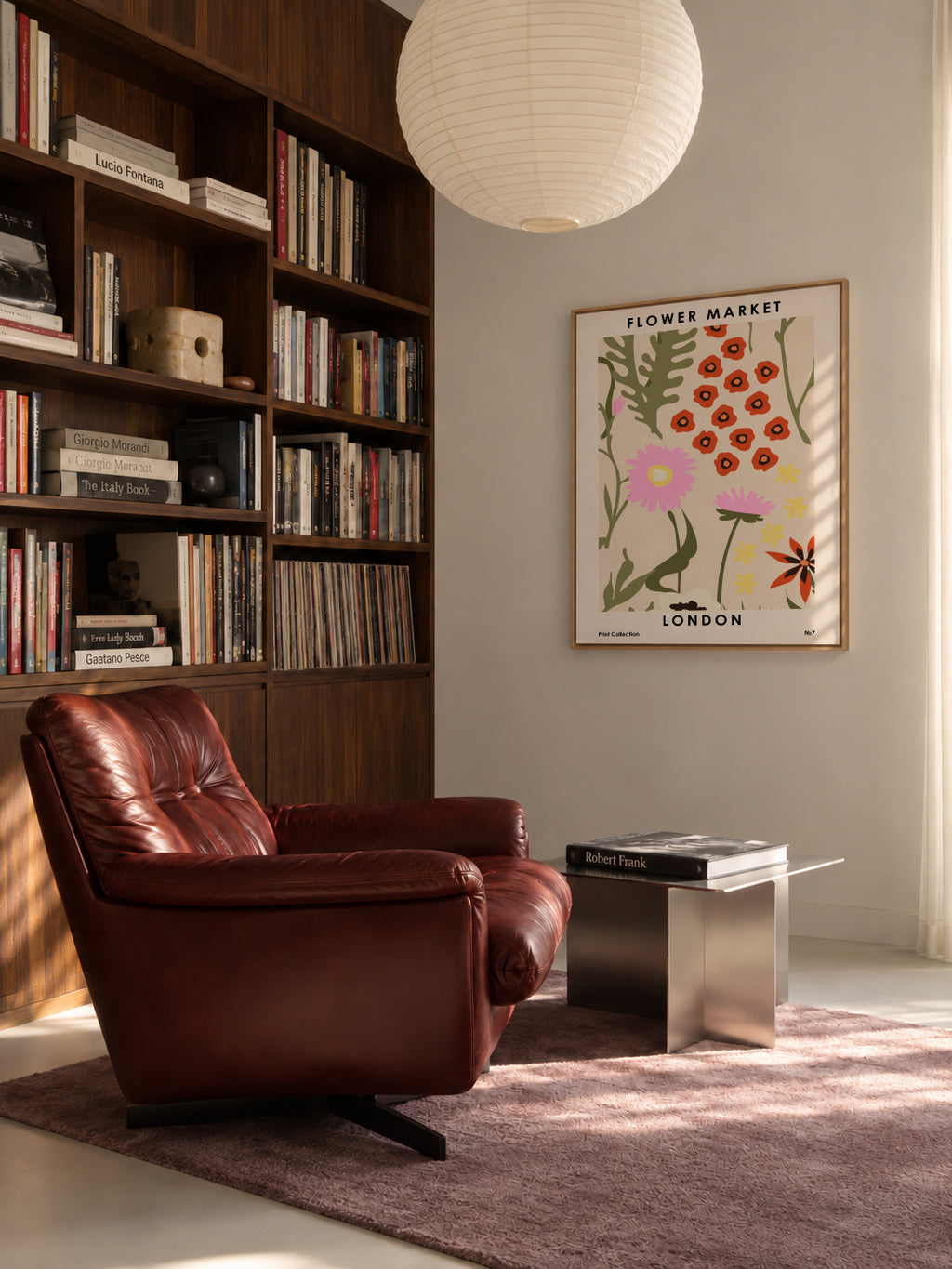 Flower Market London - Framed canvas in an interior