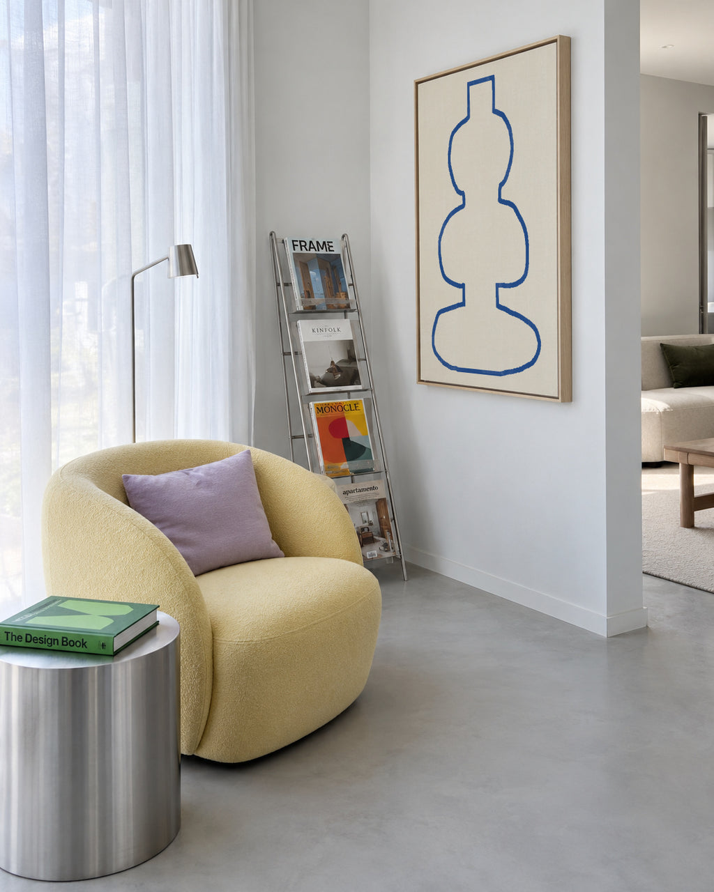 Vase No13 - Framed canvas in an interior