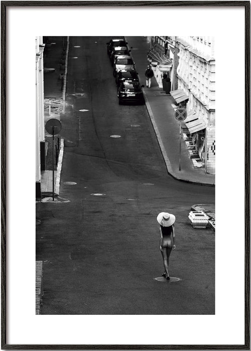 Straatfotografie met een eenzame figuur