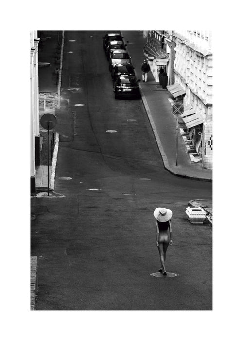 Straatfotografie met een eenzame figuur