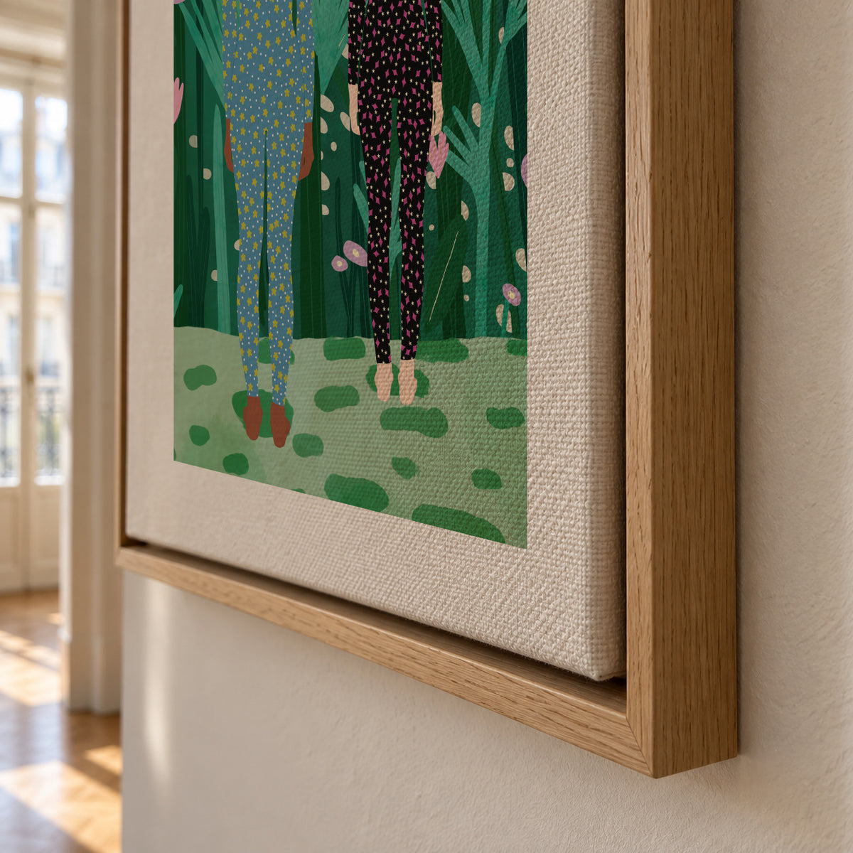 Jungle Pijamas - Framed canvas detail