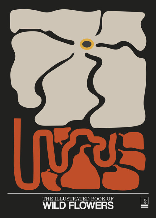 Botanische poster gestileerde bloemen