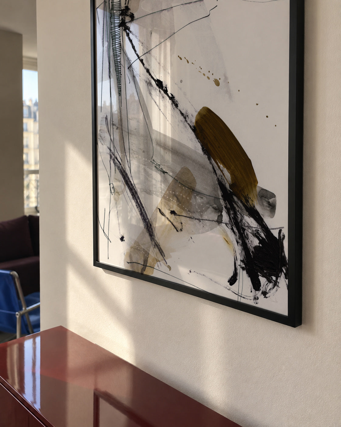 Lighthouse - Framed poster in an interior