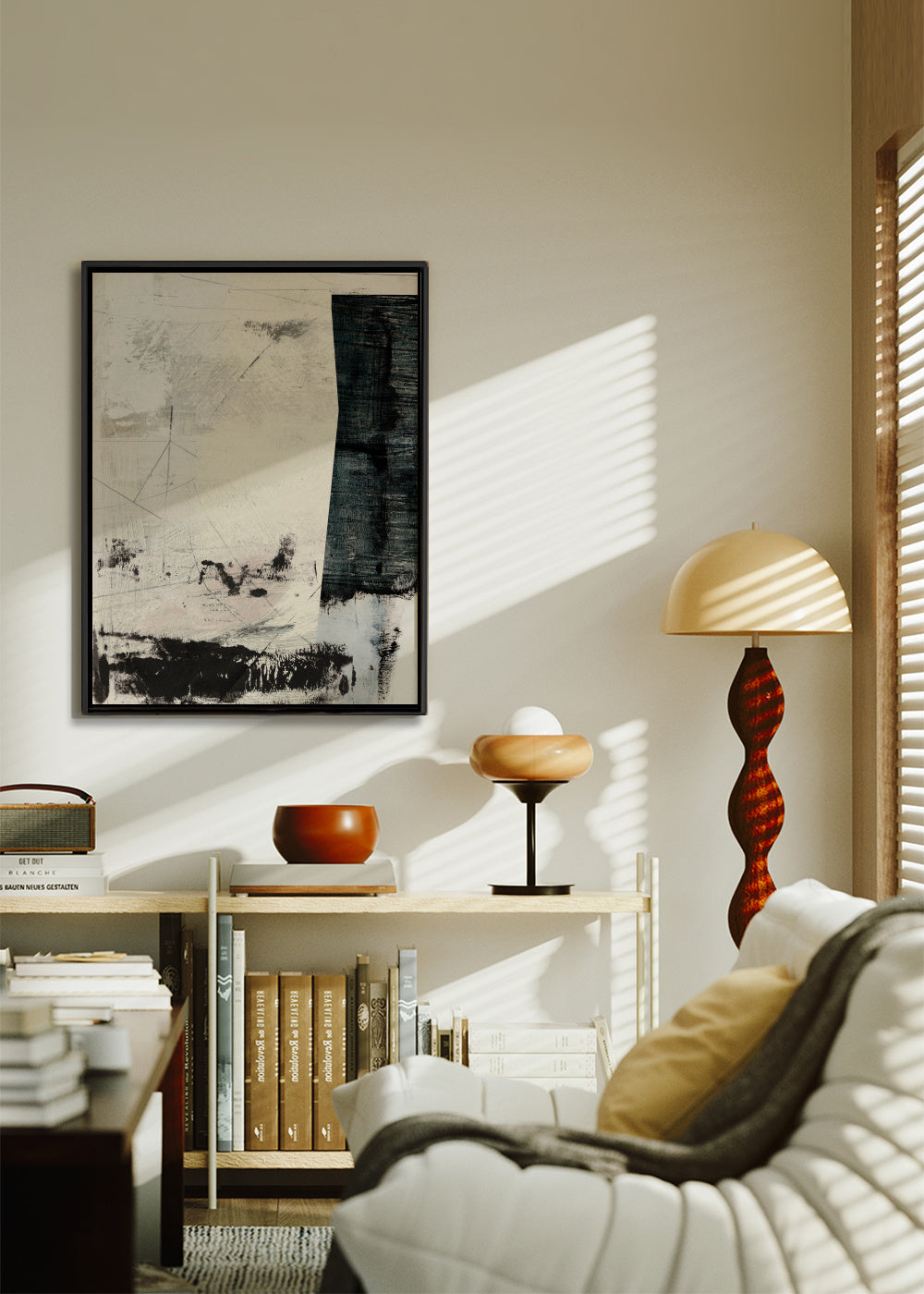 Movement - Framed canvas in an interior