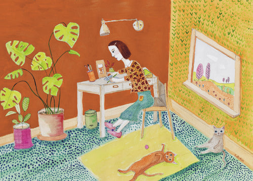 Life with Cats - Unframed art print