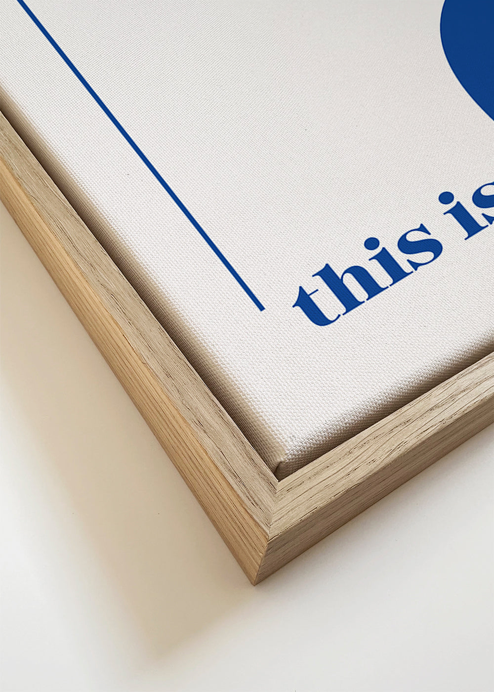 Illustratie typografie blauw minimal