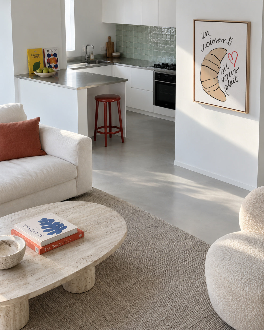 Un Croissant - Framed canvas in an interior