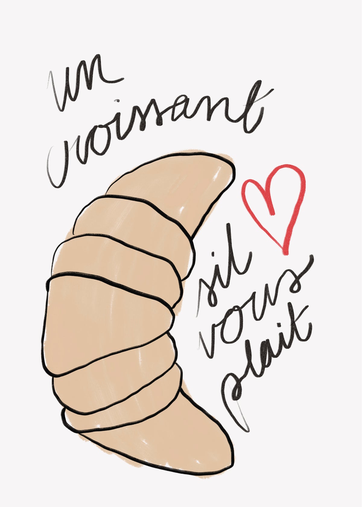 Un Croissant - Unframed art print