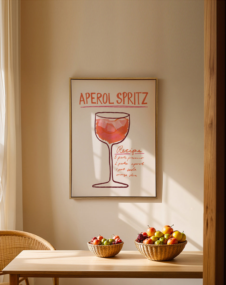 Aperol Spritz - Framed canvas in an interior