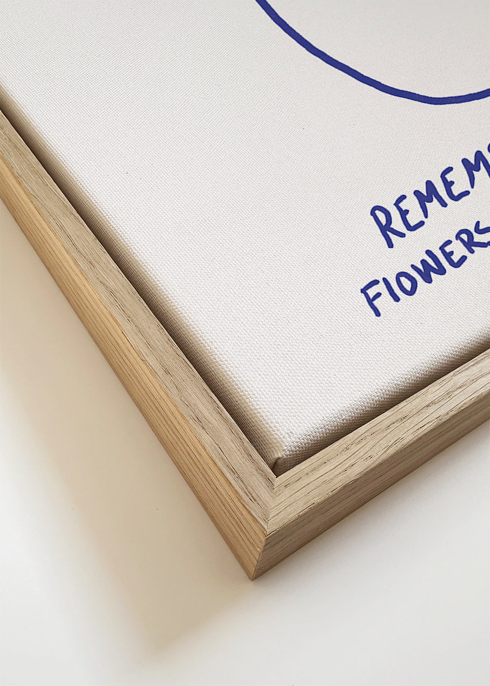 Botanische poster met vaasschets en handgeschreven tekst