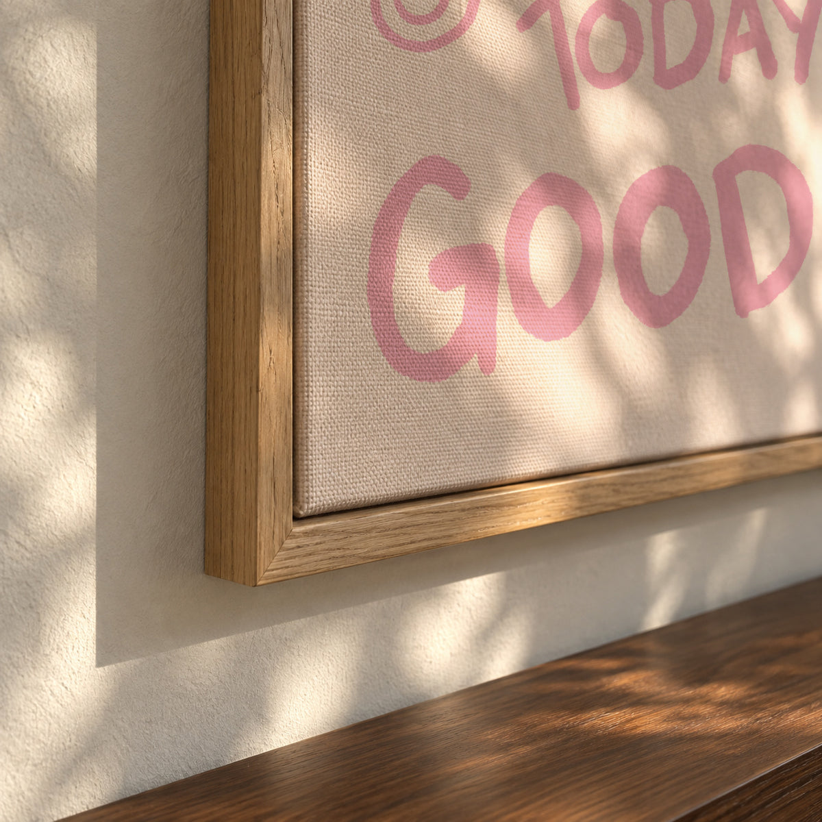 Good Morning - Framed canvas detail