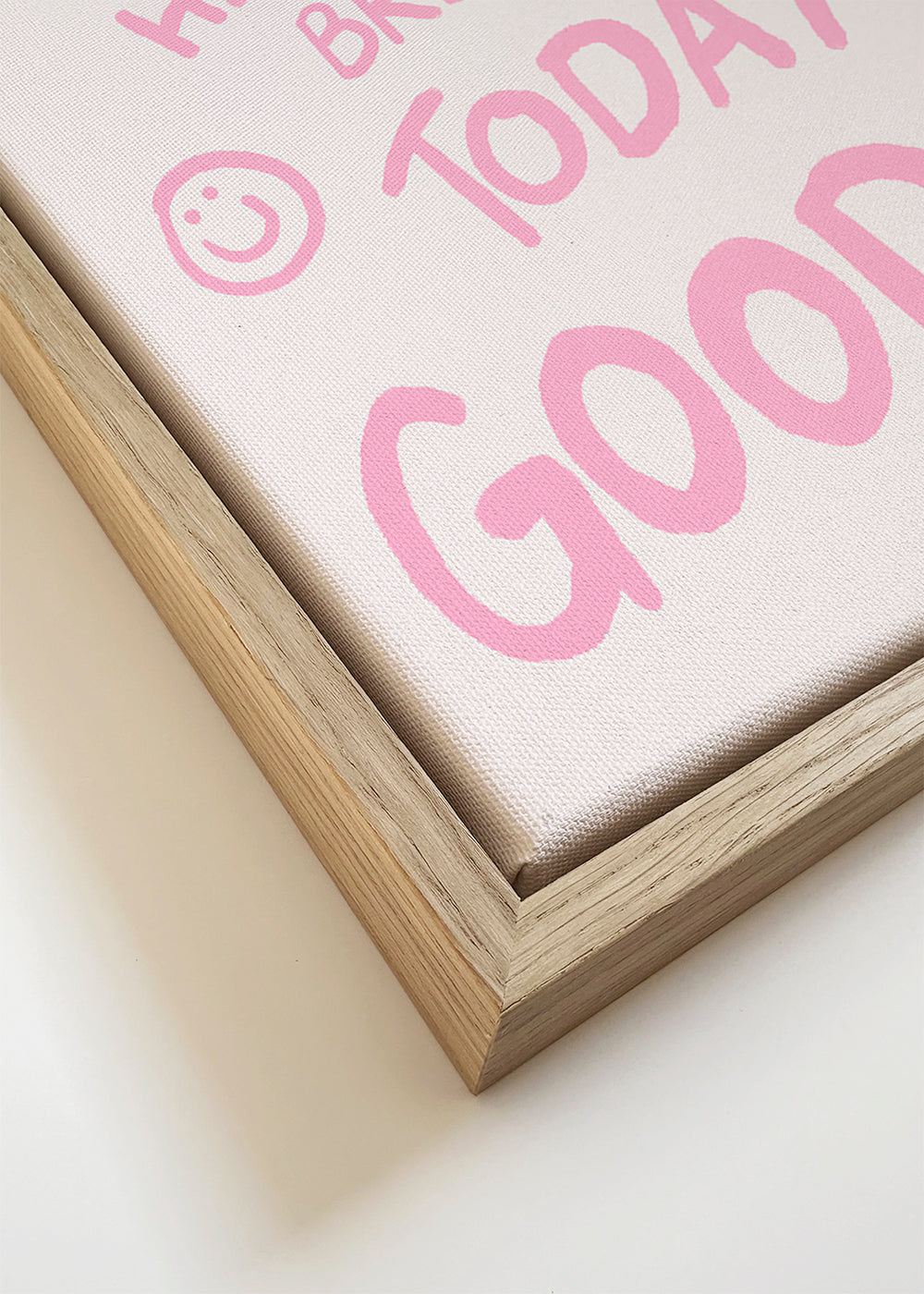 Typografische illustratie 'Good Morning' roze