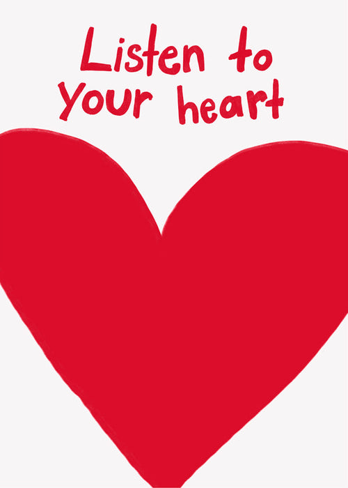 Illustratie rood hart met quote
