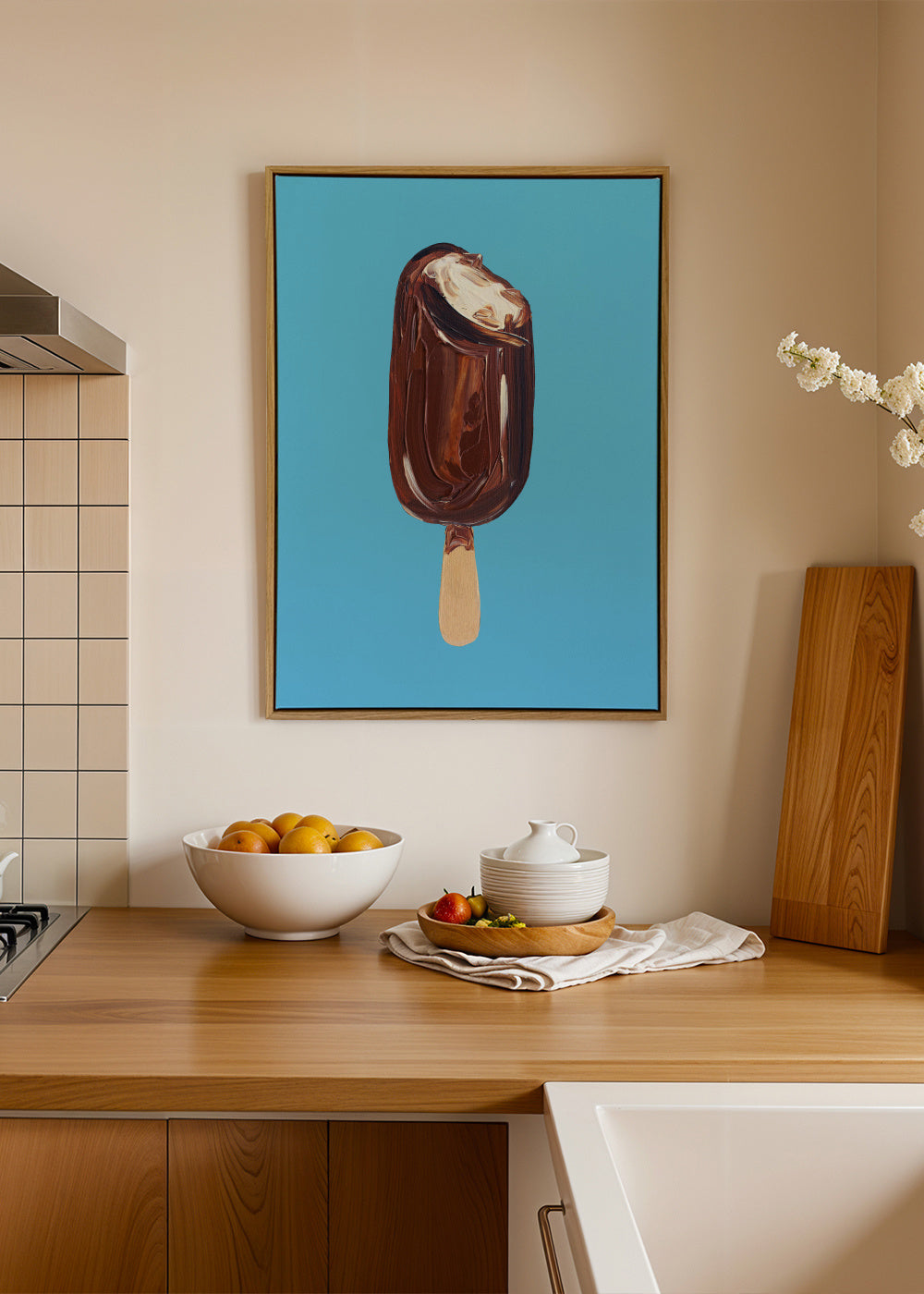 Magnum Ice Cream - Framed canvas in an interior