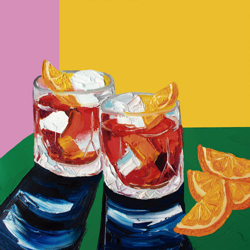 Keuken kunst met Negronis illustratie