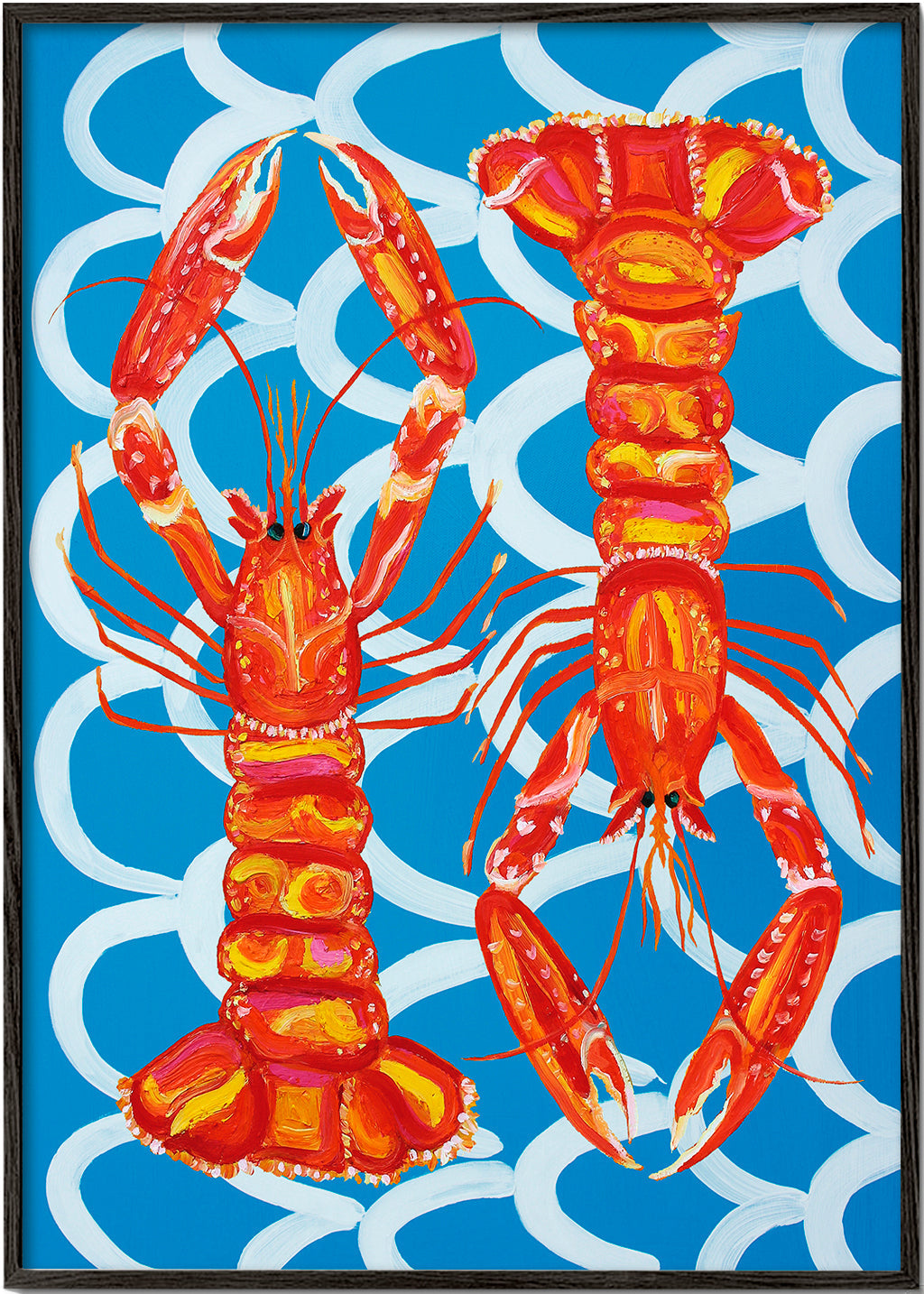 Langoustines On Blue