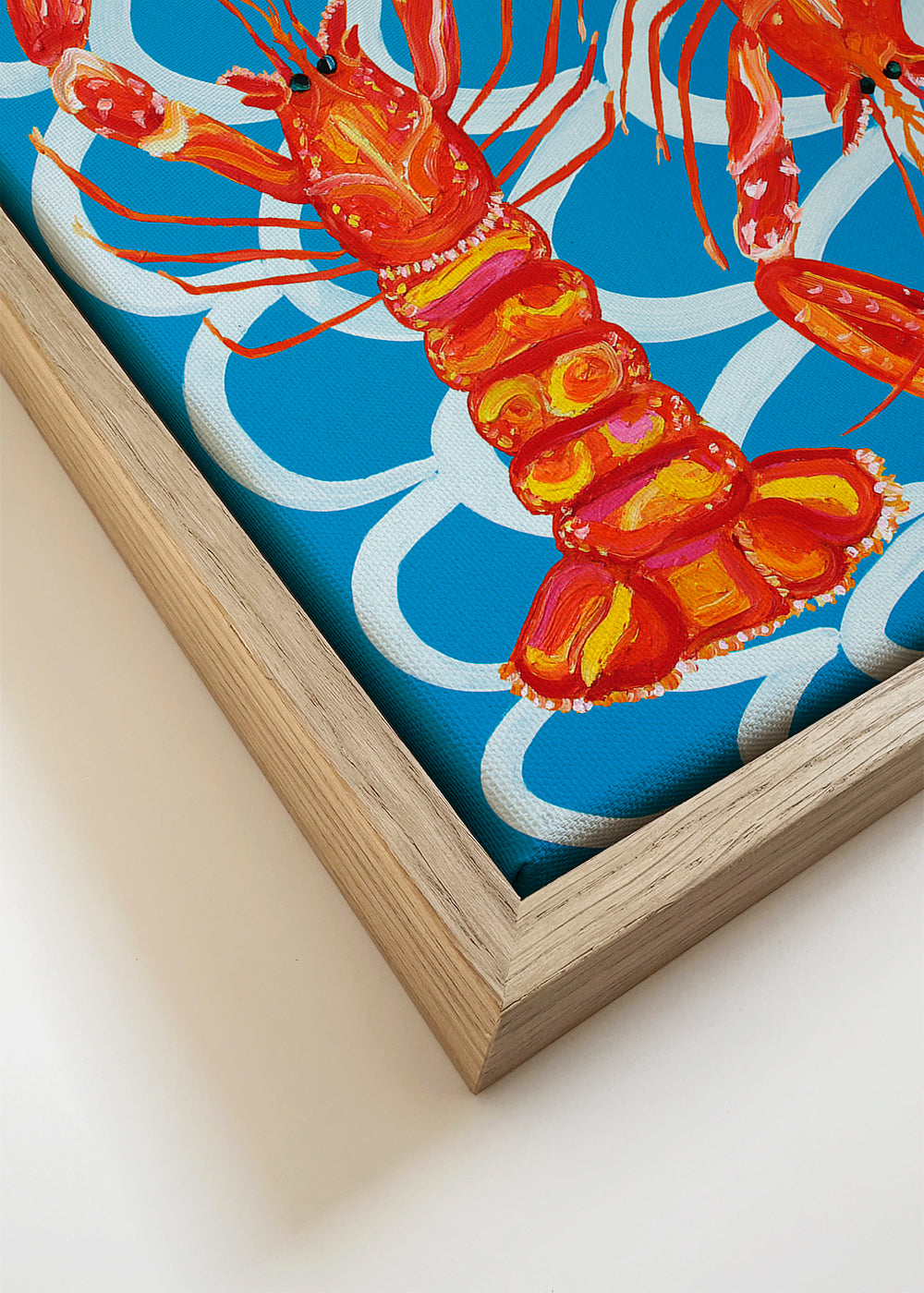 Langoustines On Blue