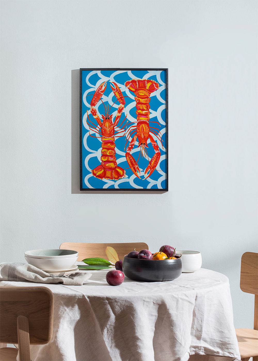 Langoustines On Blue