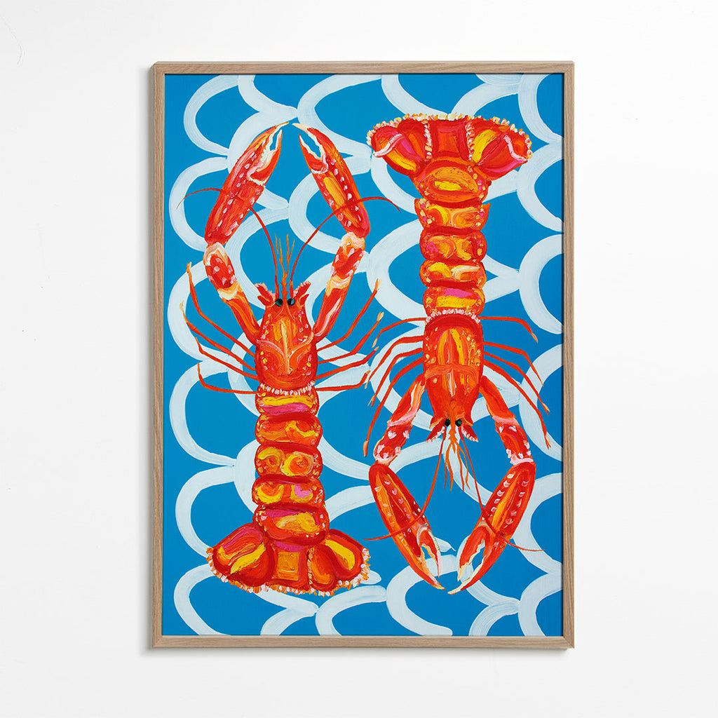 Langoustines On Blue