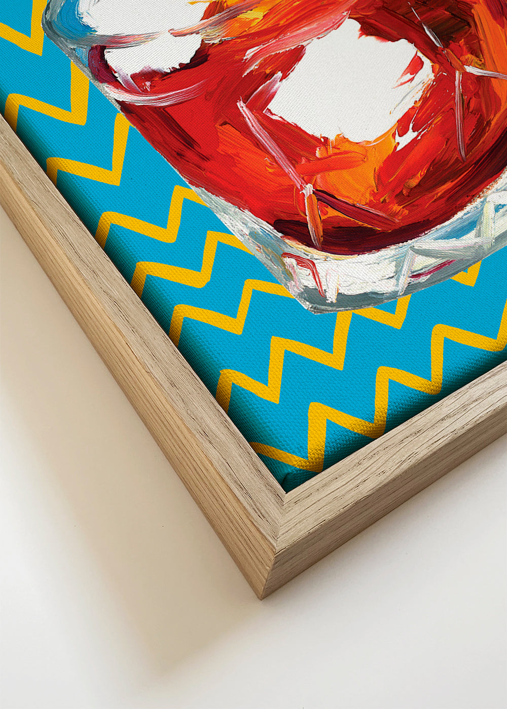 Keuken kunst Negroni illustratie in glas