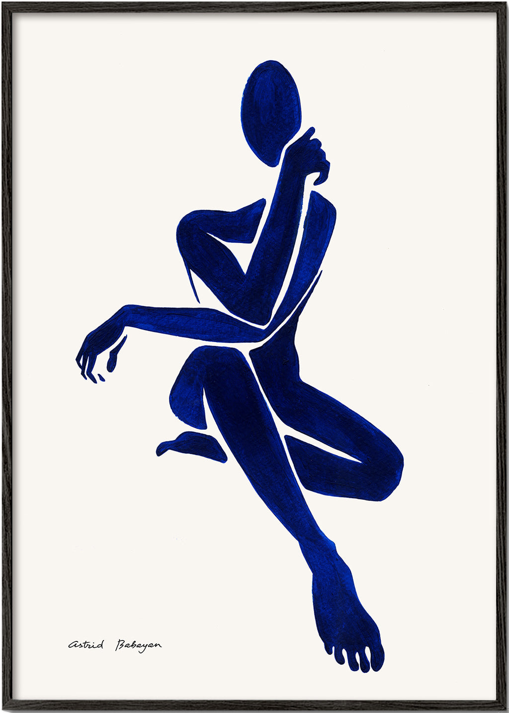 Abstracte blauwe figuur