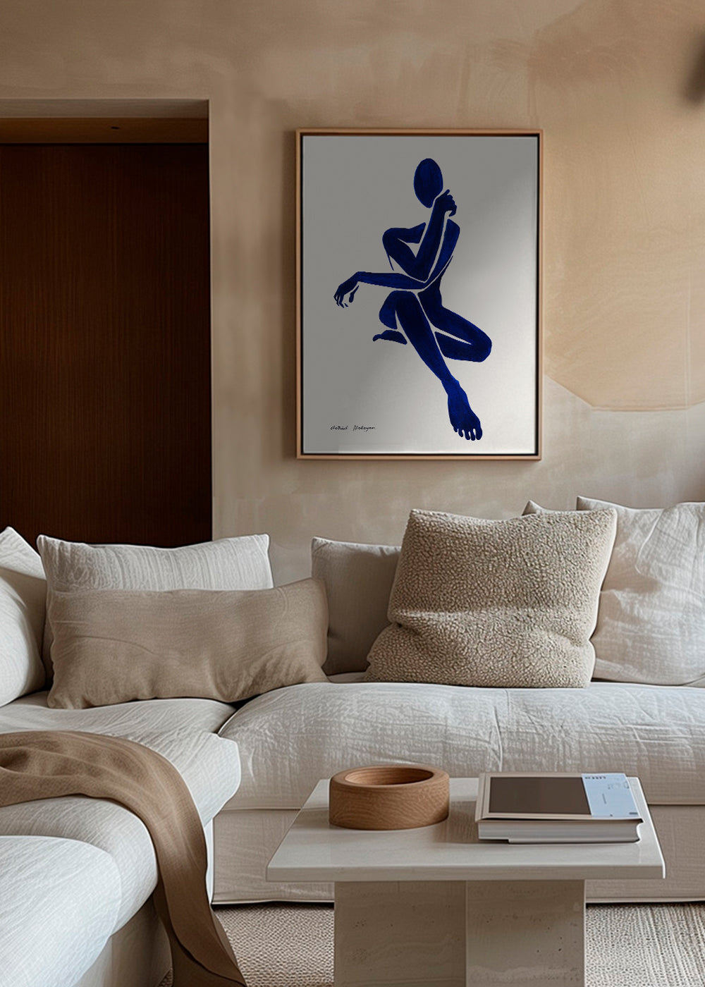 Abstracte blauwe figuur