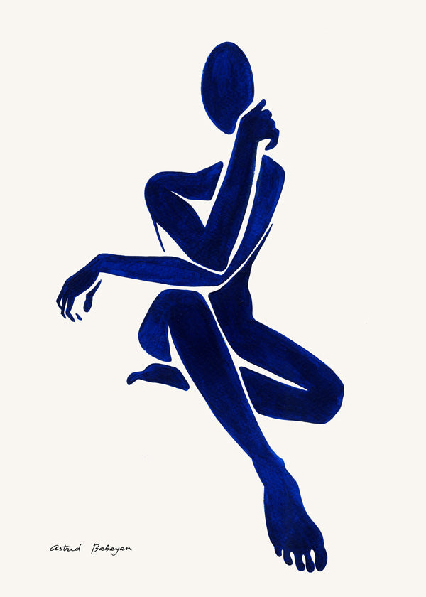 Abstracte blauwe figuur