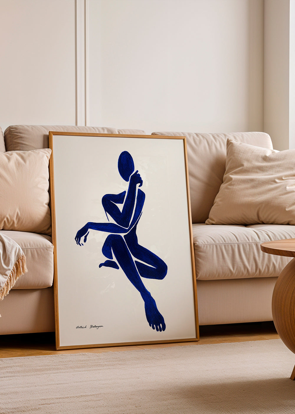 Abstracte blauwe figuur