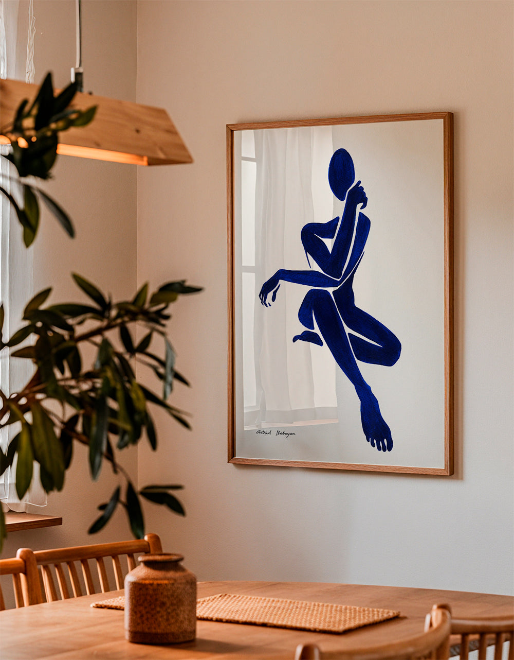 Abstracte blauwe figuur