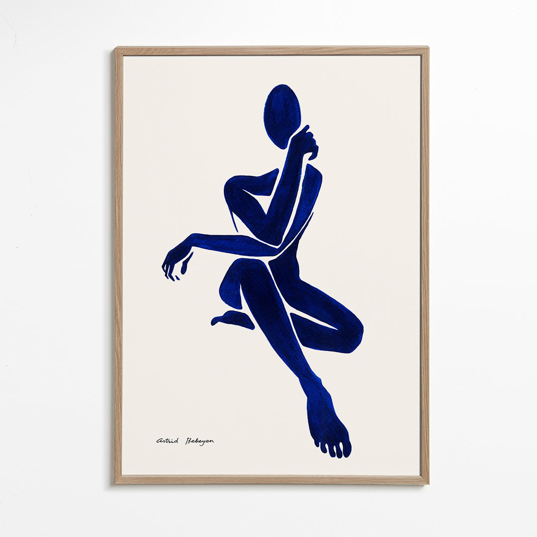 Abstracte blauwe figuur