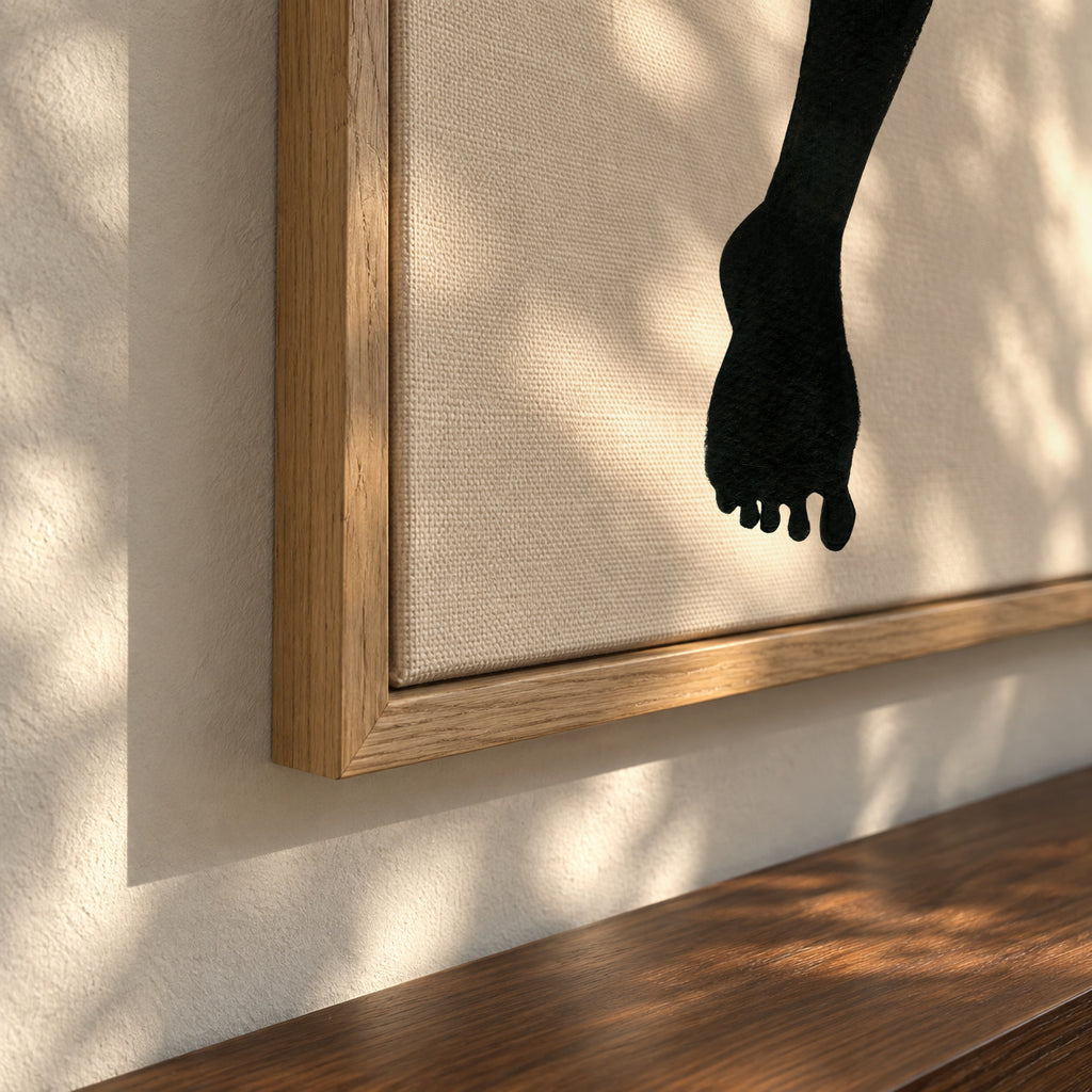 Black figure #1 - Framed canvas detail